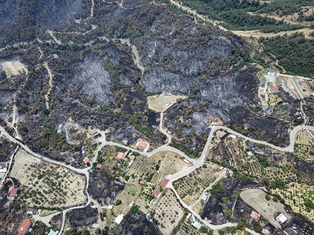 Kahreden manzara! Bornova'da yanan ormanlar dronla görüntülendi 30